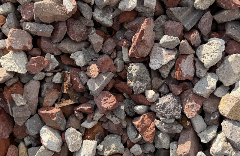 Red 57 recycled brick and concrete blend aggregate Jacksonville